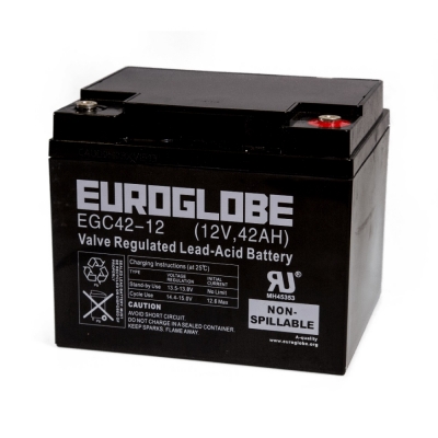 12V EGC42-12 AGM Batteri 42Ah 197 x 165 x 170 mm Euroglobe