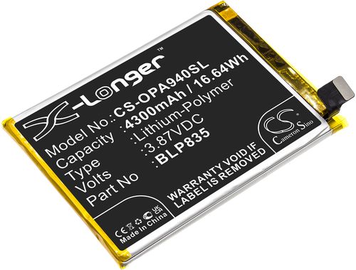 Kompatibelt med Oppo CPH2205, 3.87V, 4300 mAh hos Batteriexperten.