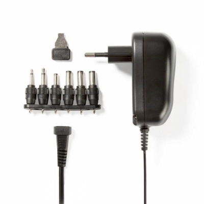 Ställbar nätadapter / universal laddare 110-240V till 3/4.5/5/6/7.5/9/12V DC 1.0A