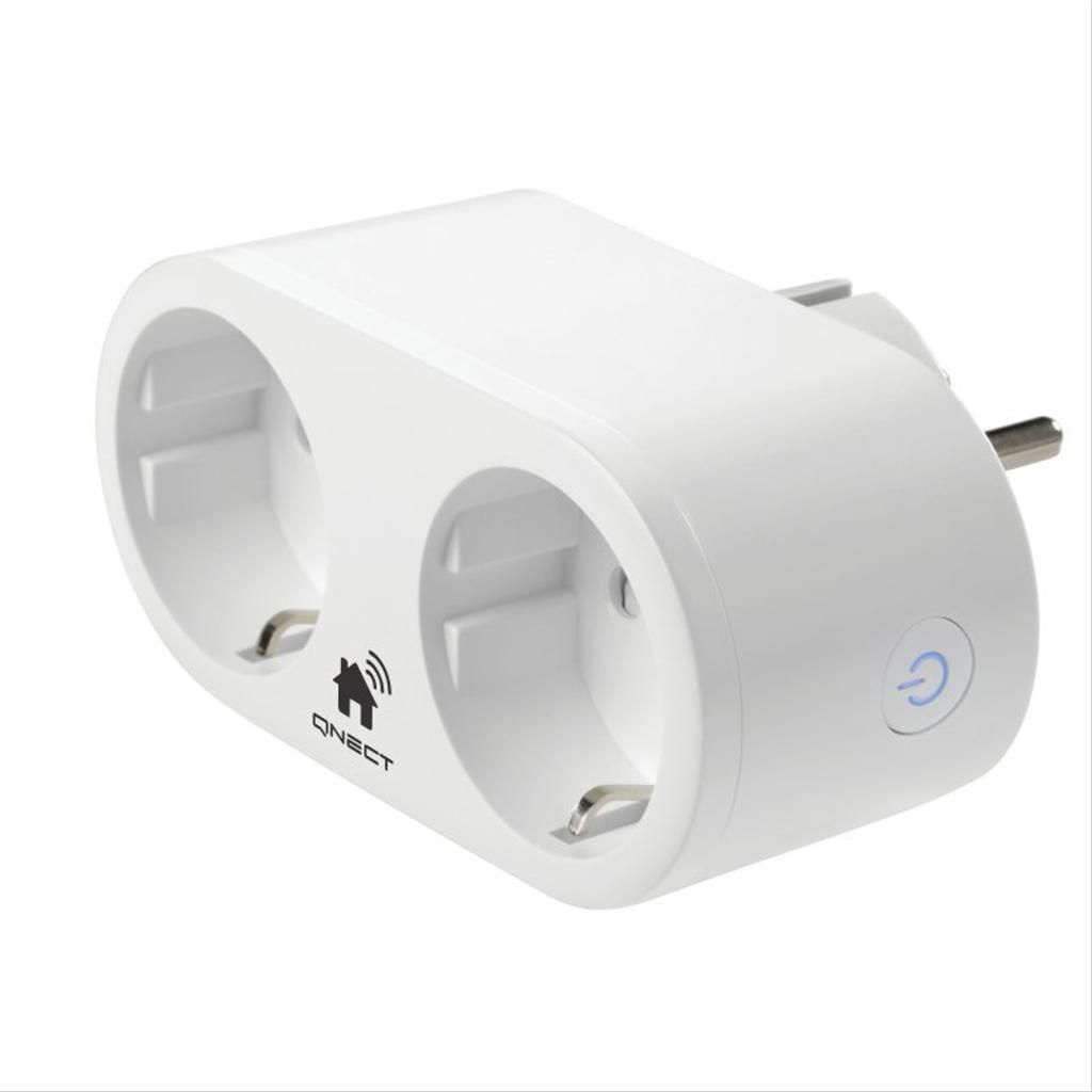 Qnect Smart WiFi Dubbelkontakt 13A