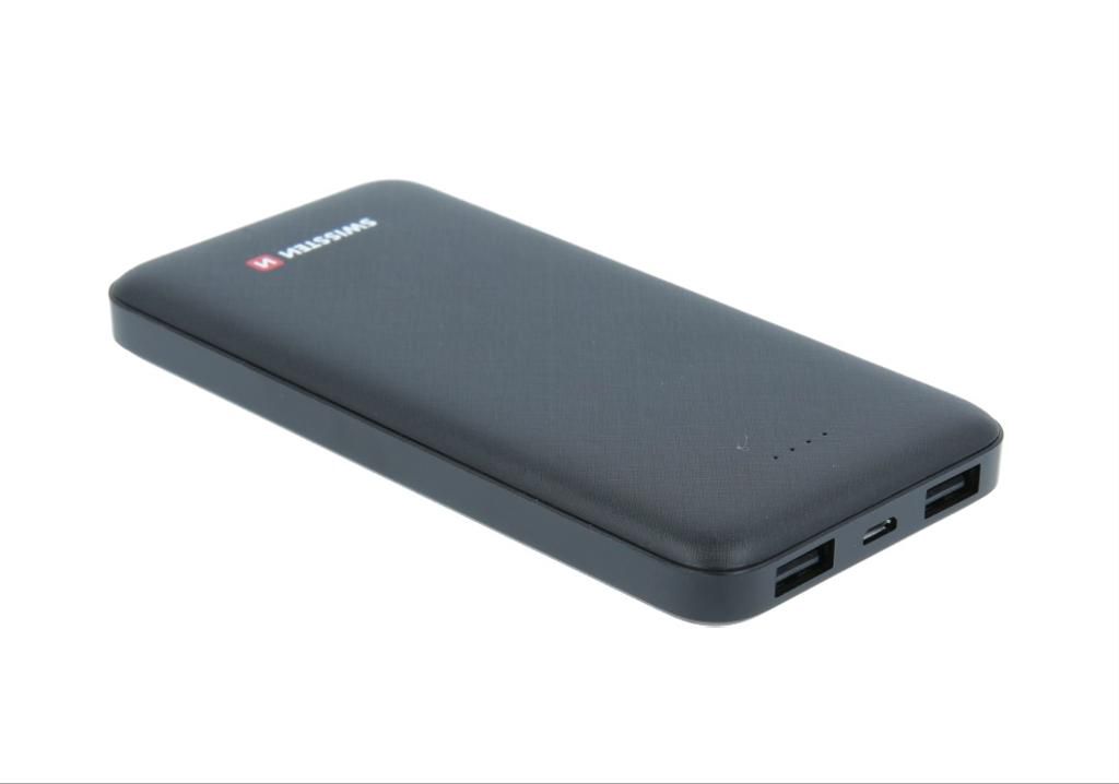 10000mAh SWISSTEN POWERBANK SLIM 2x USB-A