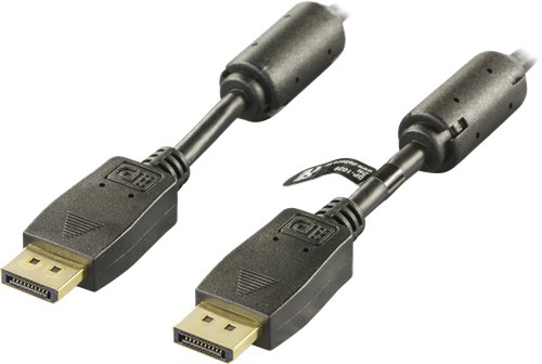 DisplayPort-kabel 1.2 / Ultra HD i 60Hz /svart