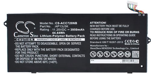 ZU12029-13020 för Acer, 11.25V, 3950 mAh