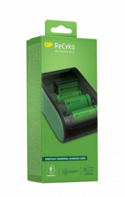 Batteriladdare universal GP. För AA / AAA / 9V / C / D (USB)