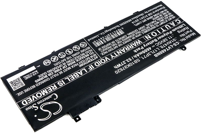 01AV478 för Lenovo, 11.58V, 4600 mAh