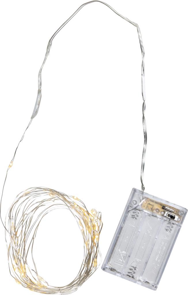 LED LJUSSLINGA DEW DROP / 40 LED / 4.0 M / BATTERI / TIMER