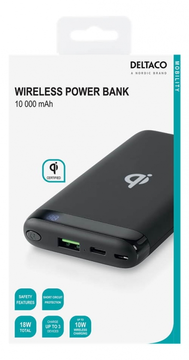 10000mAh PowerBank QI 1x USB-A 1x USB-C PD