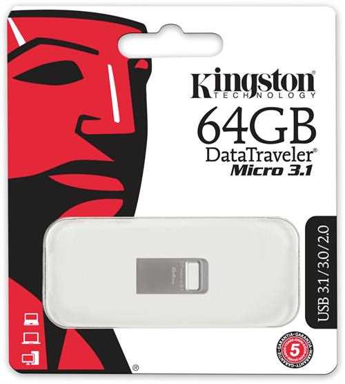 64 GB USB-Minne Kingston DataTraveler Micro 3.1
