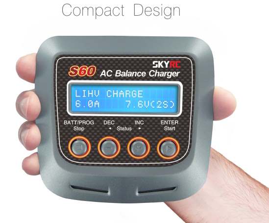 SkyRC S60 Multi / XT60 Laddare 60W 240VAC