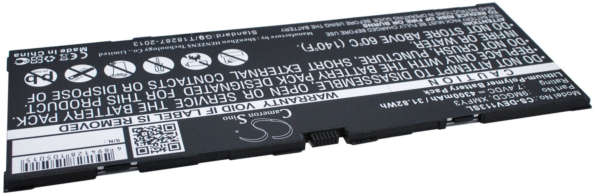 XMFY3 för Dell, 7.4V, 4300 mAh