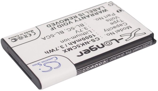 BL-5CA för Anycool, 3.7V, 1000 mAh