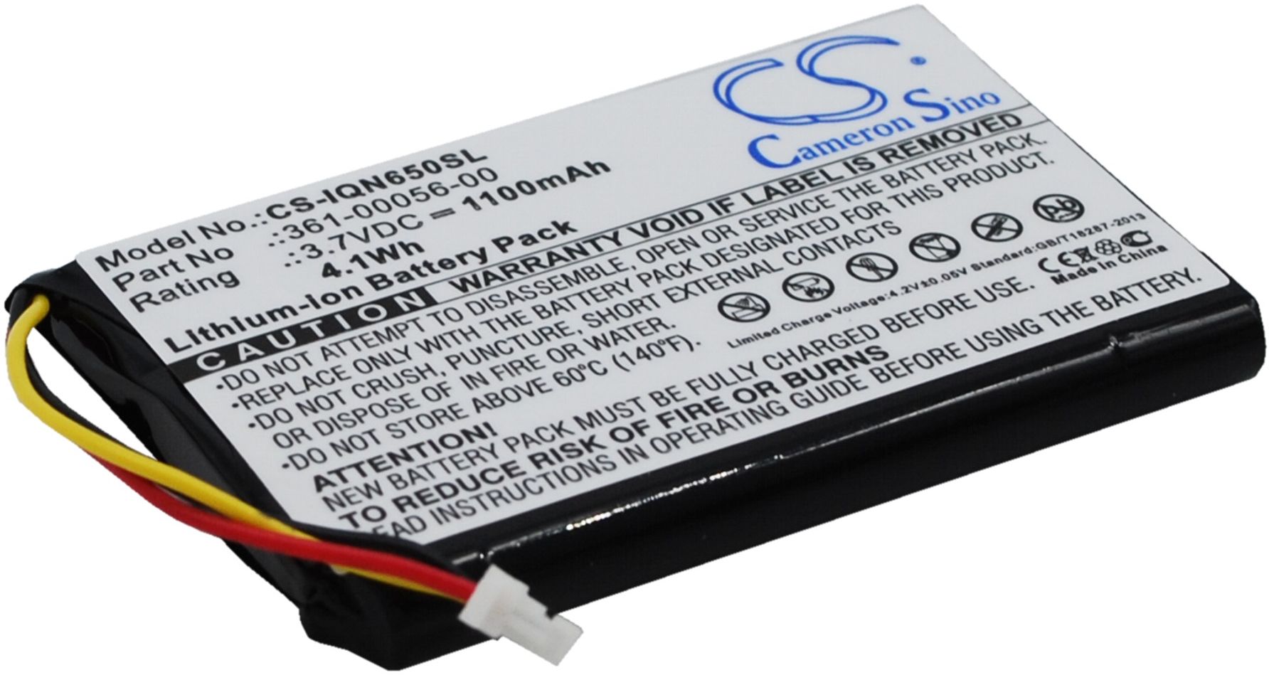361-00056-01 för Garmin, 3.7V, 1100 mAh