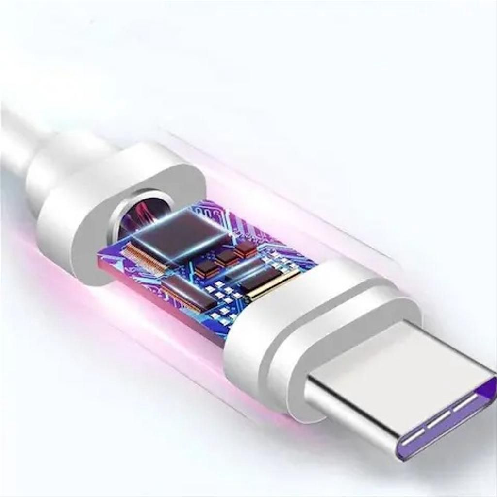 SiGN SuperCharge USB-C-kabel 5A, 2 m - Hvit