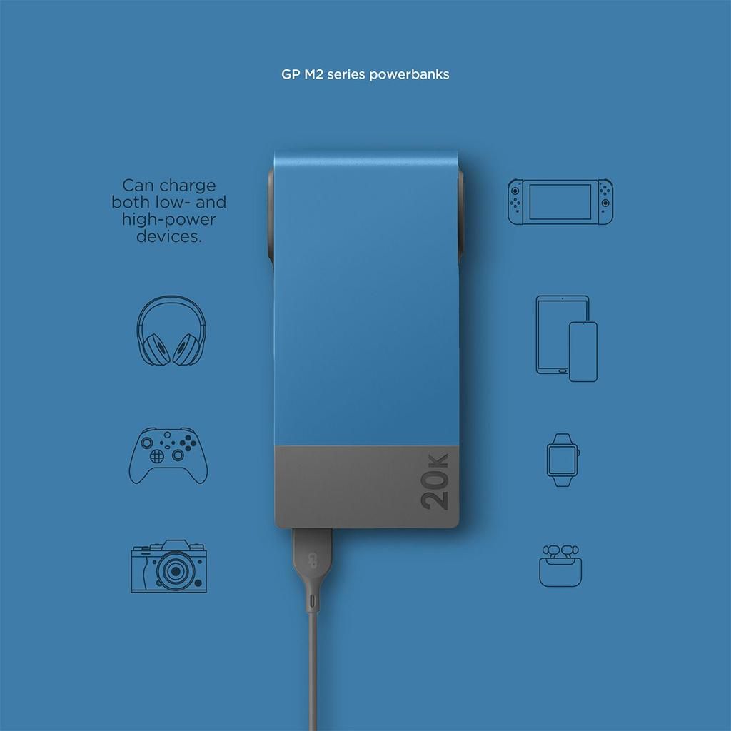 20000 mAh GP Powerbank M2 Blue (PD-Lading)