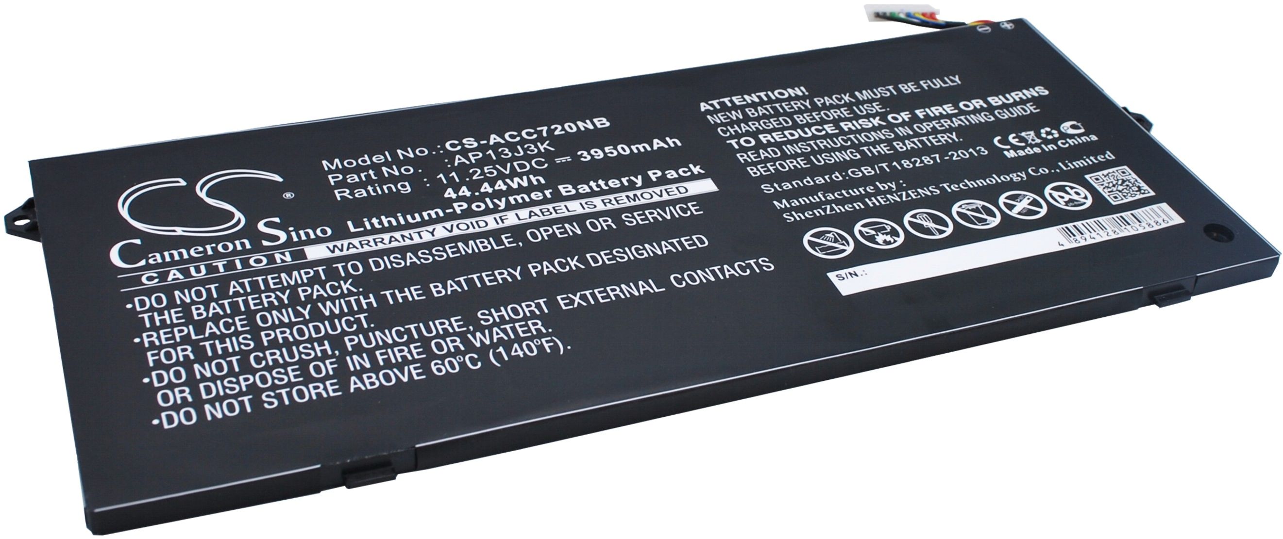 ZU12029-13020 för Acer, 11.25V, 3950 mAh