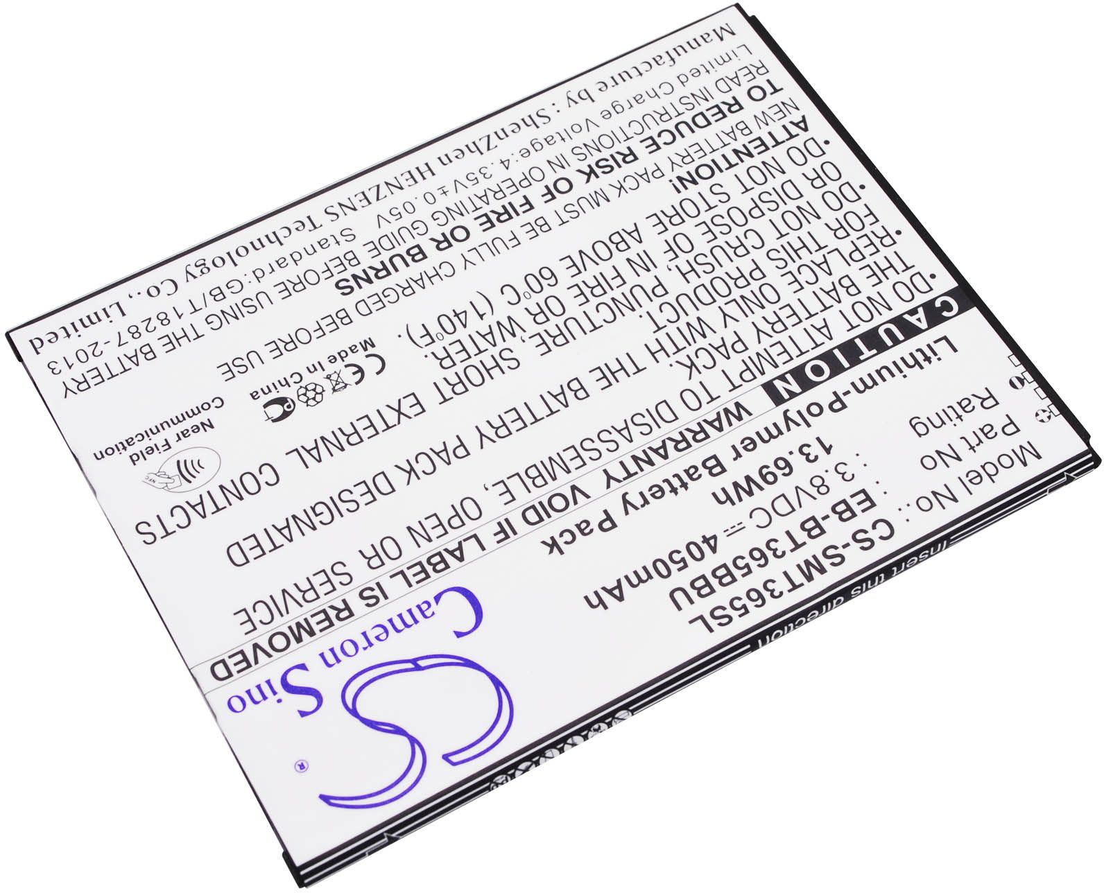 EB-BT365BBC för Samsung, 3.8V, 4050 mAh