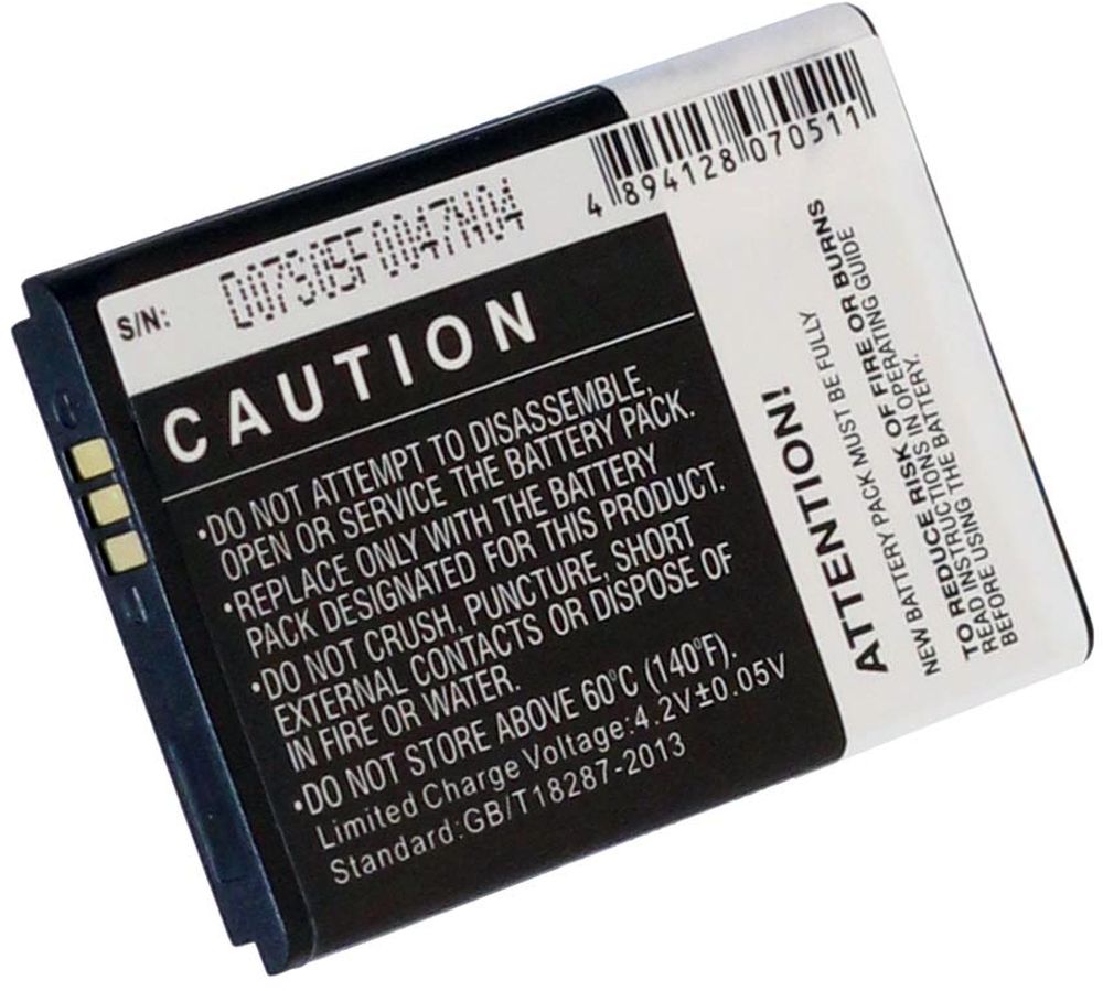 Samsung SGH-T739, 3.6(3.7V), 950 mAh