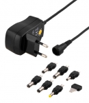 Ställbar nätadapter / universal laddare 110-230V till 3-12V DC, 600 mA max 7.2W