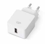 USB-väggladdare 2.4A för alla telefoner / surfplattor Vit