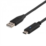 USB 2.0-Kabel USB-C Hane - A-hane 1.00 m Svart Deltaco