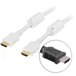 HDMI-kabel / Premium High Speed / 19-pin ha-ha / 4K 60Hz / vit / 0.5M