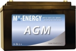 12V 100Ah (AGM) batteri 332 x 172 x 216