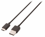 USB 2.0-Kabel USB-C Hane - A-hane 1.00 m Svart