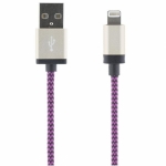 USB-Synchronisierungs- und Ladekabel für iPad, iPhone und iPod, 1 m, lila