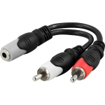 Multimediaadapter 3,5mm ho till 2xRCA ha, 10cm