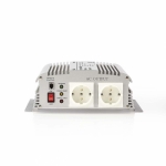 Strömomvandlare Modifierad Sinusvåg 12 VDC - AC 230V 1000W, 2x Schuko