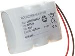 3,6 V, 1,6 Ah, 15 cm Kabel seitlich, NiCd