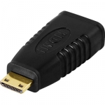 Mini HDMI han til HDMI hun / 19-pin / gullbelagte kontakter