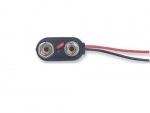 Batteriehalter / Akkuhalter, Lasche, PP3 (9V) x 1, starr, Anschlussdrähte