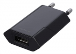 USB-väggladdare 1.0A svart
