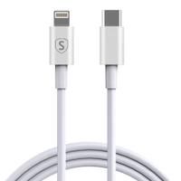 SiGN USB-C til Lightning Kabel 2.1A 1m - Hvit