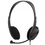 Headset, On-Ear volymkontroll på kabeln 2x3,5mm