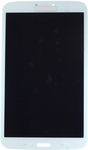 Skärm med LCD-display, vit, till Samsung Galaxy Tab 3 8.0 T310