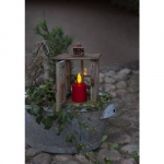 LED BLOCKLJUS PAULA / 11.5 cm / BATTERI / Sensor / inomhus/utomhusbruk / röd