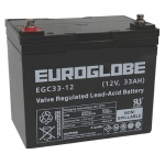 12V EGC33-12 AGM Batteri 33Ah 195 x 130 x 164 mm Euroglobe