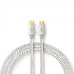 USB 2.0 kabel Type C output Type C output, for lading/dataoverføring til mobiltelefoner/PDA, 3m