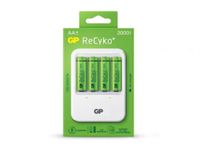 BATTERILADDARE (9H) INKL 4 ST GP AA 2000MAH Recyko NIMH