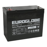 12V EG140-12 AGM Batteri 140Ah 344 x 171 x 274 mm Euroglobe